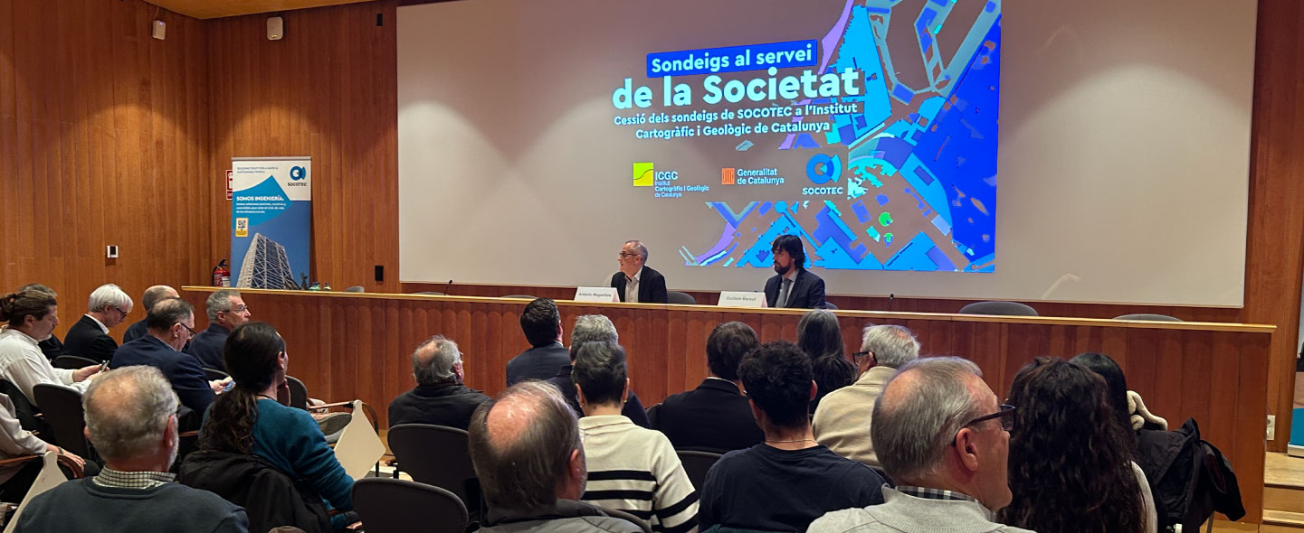 SOCOTEC realiza la donación privada más grande de datos geotécnicos a un fondo público en Cataluña